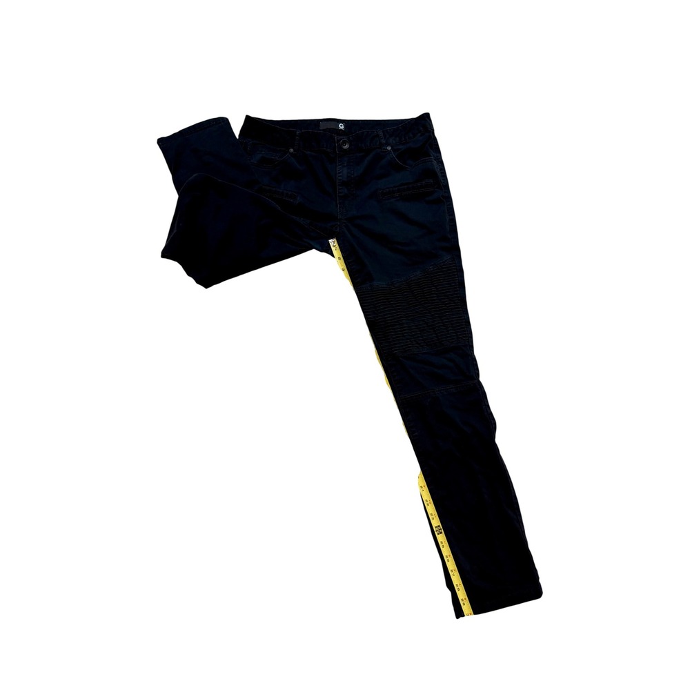 G by GUESS Mens Black Moto Ribbed Knee Slim Fit Pants 33x29 7G00F1M100008 - Picture 3 of 4